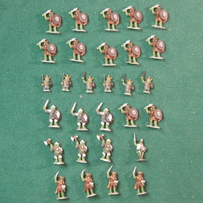 23 Orcs, 6 Goblins, Wizzards & Warriors Grenadier Models (1978) 25mm Metal Minis - Image 1 of 4