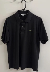 Lacoste Classic Fit Polo Shirt Men Size Large Black Worn Once - Picture 1 of 10