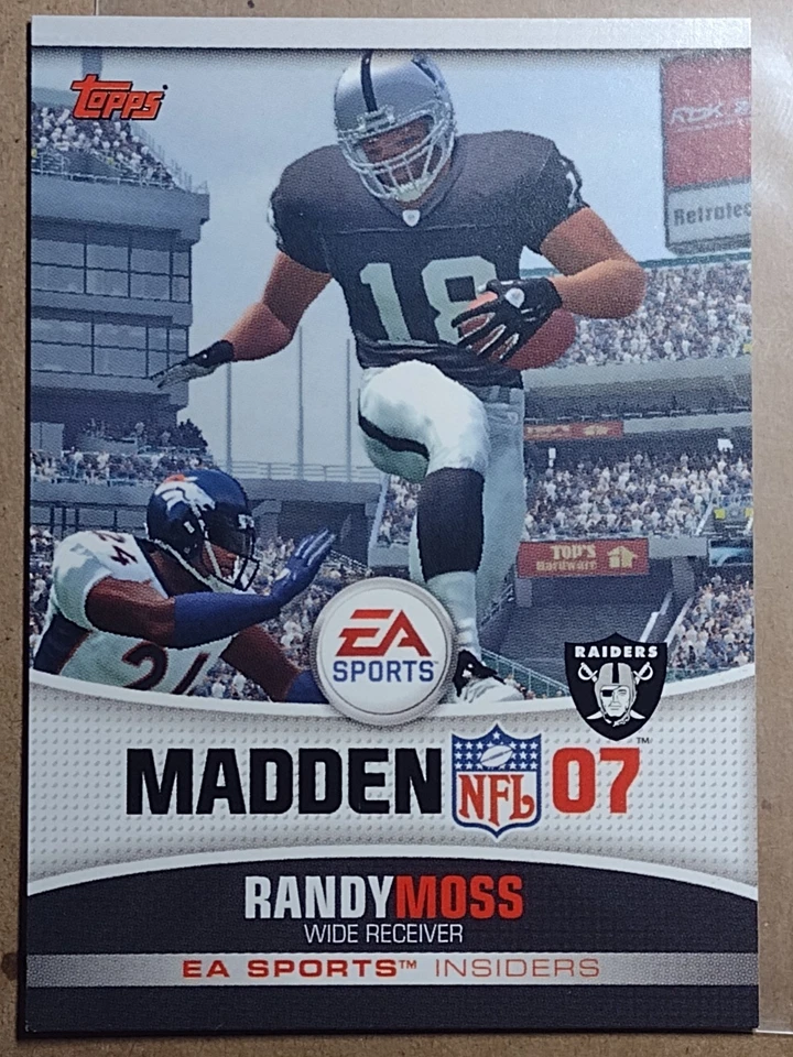 2006 Topps EA Sports Insiders Madden 07 #19 of 20 Randy Moss Insert Card - Image 1 of 4