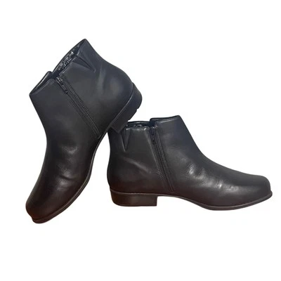 Botas de tornozelo femininas de couro preto clássico berços de caminhada tamanho 11 novas sem caixa - Imagem 1 de 4
