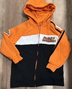 Youth Boys Girls Harley Davidson Zip Up Sweatshirt Hoodie Size 6 - Picture 1 of 1