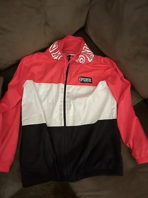 Chaqueta ligera VS rosa cremallera completa talla XS Foto 1 de 2