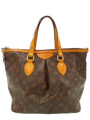 Bolso de Mano Louis Vuitton Monograma Palermo PM M40145 Monograma Lona Marrón #T867 Foto 1 de 4