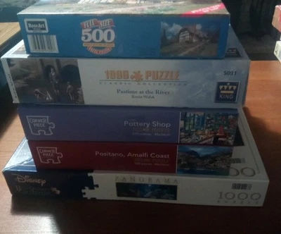 Job lot jigsaws 7 total 500 1000 used offers welcome - Image 1 of 4