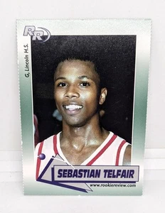 Tarjeta coleccionable Sebastian Telfair #7 Lincoln High School 2002 revisión de novato - Imagen 1 de 2