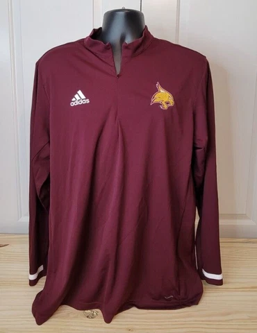 Adidas Climacool 1/4 Zip Longsleeve Texas State Bobcats Logo Sz. XL Cover
