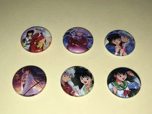 1" SET OF 6 INUYASHA ANIME LAPEL BADGE BUTTON PINS PINBACK [P490] - Bild 1 von 2