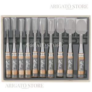 Japanese Vintage Chisel 10set Nomi made by famous blacksmith Mei takumi - Picture 1 of 2