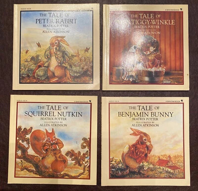 The Tale of Peter Rabbit Beatrix Potter Illustr Allen Atkinson 1984 Set 4 Books! — 第 1/4 张图片