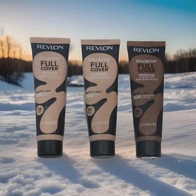 3 Pack Revlon ColorStay Full Cover Matte Foundation,2 Nude 200 & 1 MAHOGANY 420. - Image 1 of 2