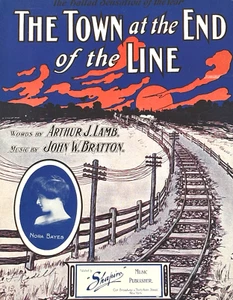 Eisenbahn Zug Stadt am Ende der Strecke Noten - Bild 1 von 2