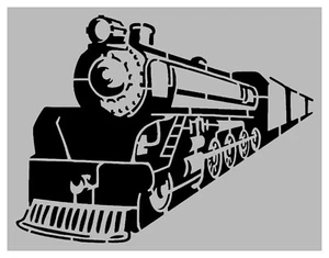 Locomotiva treno motore a vapore 11" x 8,5" stencil personalizzato SPEDIZIONE GRATUITA VELOCE - Foto 1 di 2