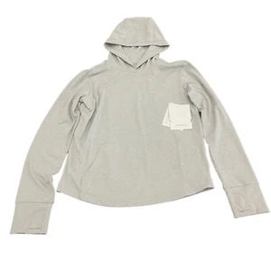 Athleta Girl Gray Hoodie Youth Pullover Top, Size L (12) NWT - Picture 1 of 6