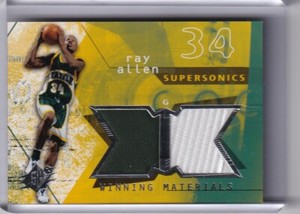 2004-05 SPX #WM-RA RAY ALLEN JERSEY SHORT PRINT SSP SEATTLE SUPERSONICS 6130