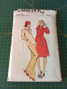 4312 A Linie Kleid Tunika Hose Gürtel Gr. 22 1/2 Vintage Butterick Schnittmuster - Bild 1 von 2