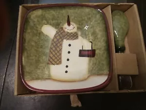 Juego de bocadillos muñeco de nieve de 2 piezas. Nuevo, contiene cuenco y esparcidor - Imagen 1 de 2