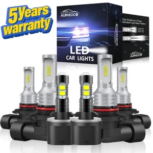 For Nissan Titan 2004-2015 6X Combo LED Headlight Hi/Lo Beam Fog Light Bulbs Kit - Picture 1 of 14