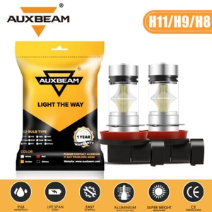 2X AUXBEAM LED Fog Light Bulbs H8 H11 Fog Light Bulb White High Power DRL Lamps - Picture 1 of 12