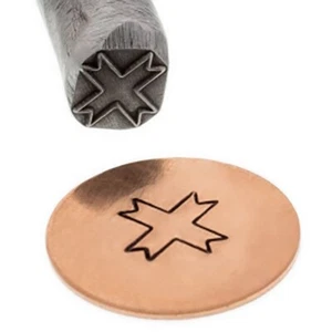 Pointed Cross Stamp Jewelry Making Metal Forming Design Pattern Stamping Tool - Picture 1 of 2