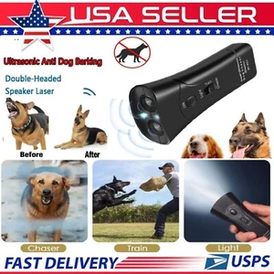 Ultrasonic Anti Dog Barking Device Pet Trainer LED Light Gentle Chaser Style USA - Picture 1 of 12