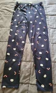 NWOT Love Cameron Navy Blue Kitty Cat Heart Rainbow Stretch PJ Pants Girls 10/12 - Picture 1 of 2