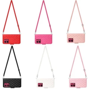 Phone Cover for Motorola G53 G84 G14 E13 Shockproof Embossed+Lanyard Wallet Case - Picture 1 of 15