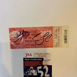 Carlos Correa & Mark Appel Pre Rookie Signed Houston Astros Ticket JSA COA - Picture 1 of 4