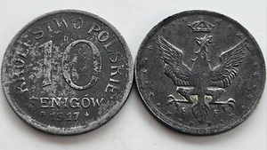 ALLEMAGNE 10 Fenigow 1917 Occupation Pologne - Foto 1 di 1