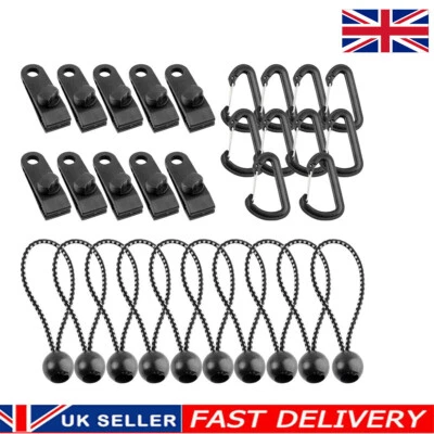 30* Tent Tarp Tarpaulin Clips Clamps Set Buckle Camping Tool Reusable Heavy Duty - Image 1 of 4