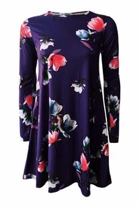 NEU DAMEN AUSGESTELLT KINDER MÄDCHEN MUTTERTAG GESCHENKE SOMMER MARINEBLAU TULPE SWING KLEID - Bild 1 von 1
