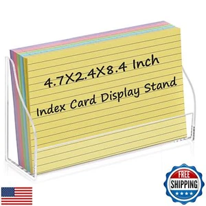 SHIQIKEJIPTY Index Card Display Stand 5x8 Acrylic Card Holder for Desk File N - Picture 1 of 5