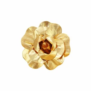 12 pcs 8" Gold Artificial Large Roses Flowers Wall Backdrop Party Wedding - Picture 1 of 7