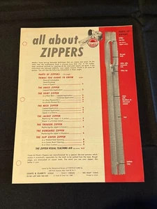 Abrigos All About Zippers y folleto vintage de Clark's 1959 años 50 - Imagen 1 de 3