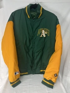 VINTAGE MADE IN USA!!  #1 APPAREL Oakland A’s Button Up JACKET IN SIZE L - Picture 1 of 19