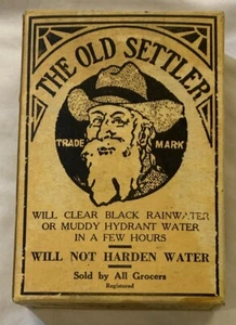 Antique THE OLD SETTLER Clears Black Water Treatment - New In Sealed Box - Picture 1 of 5