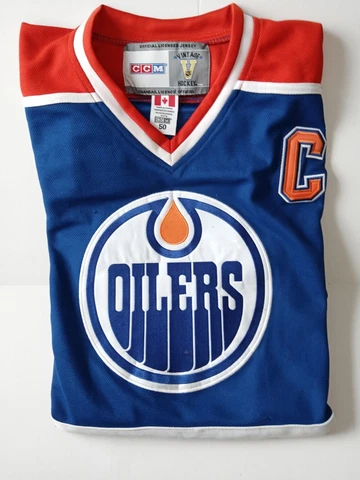 🔥Mark Messier #11 CCM Edmonton Oilers Hockey Jersey Sweater Blue Size Large 50 Cover