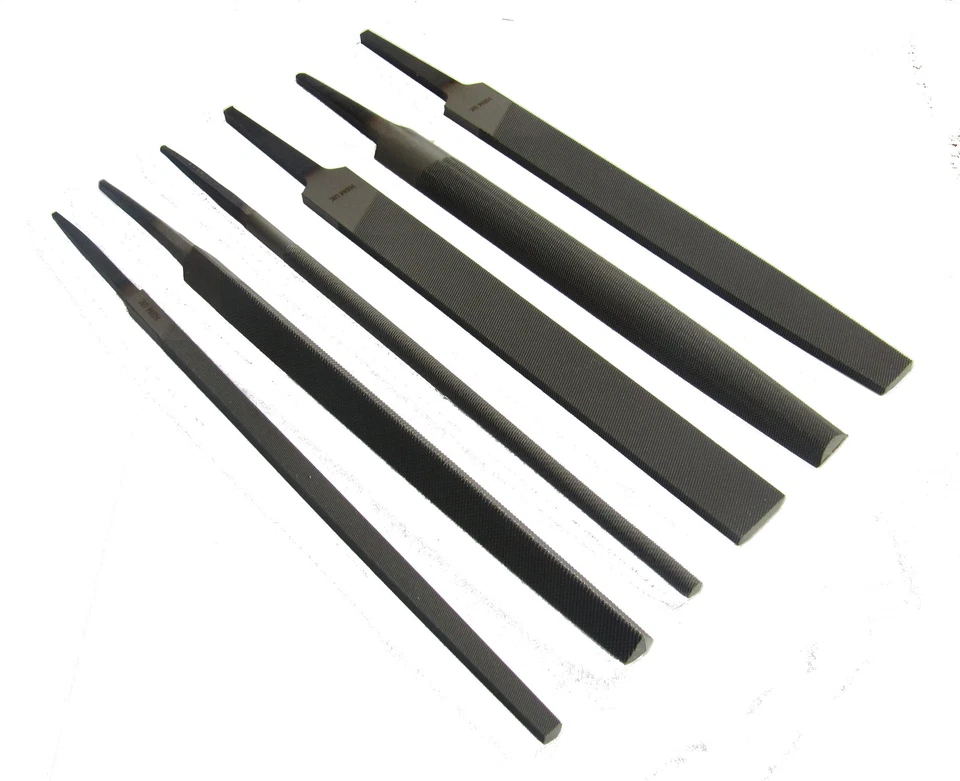 METAL HAND FILE FLAT 8" X 2 ROUND SQUARE 3 SQUARE SMOOTH SECOND BASTARD - Image 1 of 1