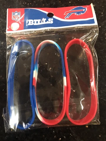 Buffalo Bills  NFL silicone team Colors wristband bracelet 3 pack Foco Cover