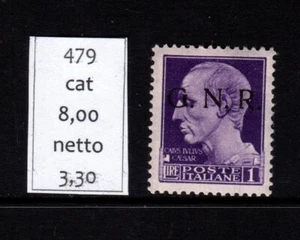 Social Republic G.N.R. Imperial 1 Lira New Full Gum MNH - Picture 1 of 1