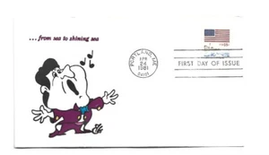 1891 18c Flag/Shining Sea coil Animated by Ellis FDC - Picture 1 of 1