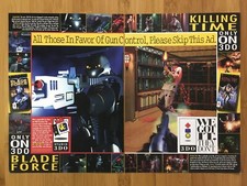 Blade Force / Killing Time 3DO 1995 Vintage Print Ad/Poster Original Promo Art