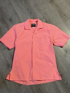 Gitman Vintage Camp Collar S Short Sleeve Shirt Barbie Pink Hawaiian Cuban SS