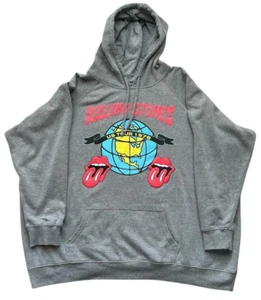 Torrid Rolling Stones US Tour 1978 Puff Hoodie Sweater Gray Plus Sz 3 3XL Retro - Picture 1 of 7