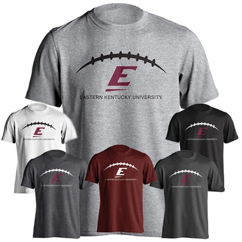 Eastern Kentucky University EKU Colonels Football Laces Out Logo Tee T-Shirt Cover