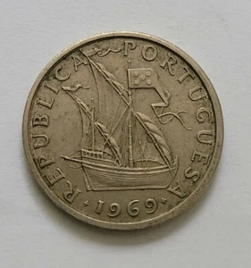 Moneda Portugal 5 escudos 5$00 BT-109 1969 - Imagen 1 de 2