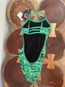 TYR Girl's Durafast Elite Trinity Fit-Y Swimsuit Green Size 22 TAGO7Y - Picture 1 of 1