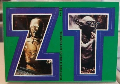 Star Wars The Empire Strikes Back Series 3 Sticker #85 NM 1980 Topps Yoda/C-3PO  - Image 1 of 2