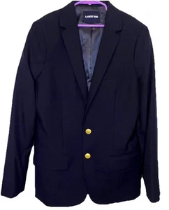 Lands End Blazer Boys Size 16 Navy Blue School Uniform Two Gold Button NWOT - Picture 1 of 12