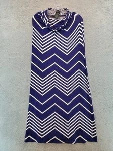 Design History Chevron Cowl Neck Dress S NWT Catalina Blue Sleeveless Knit - Picture 1 of 11