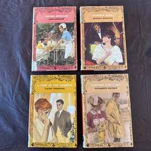 1971 Vintage Lot Of 4 Mills & Boon Hardcover Books With Dust covers - Picture 1 of 18